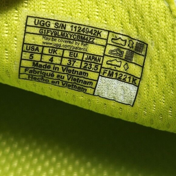 UGG Women's Size 5 Aivey Slingback Leather Shoes Slip On White Green  116 - Picture 11 of 11